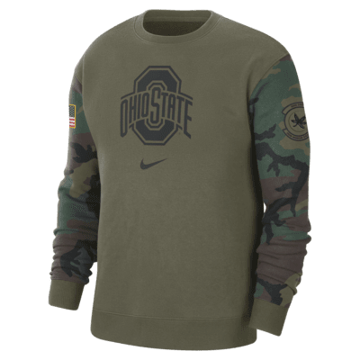 Ohio State Club Fleece Men's Nike College Crew-Neck Sweatshirt