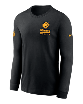 Мужская футболка Pittsburgh Steelers Sideline Team Issue Nike Dri-FIT NFL Long-Sleeve