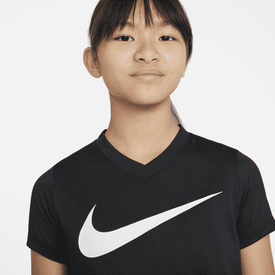Nike Dri-FIT Legend Big Kids' (Girls') V-Neck Training T-Shirt. Nike.com