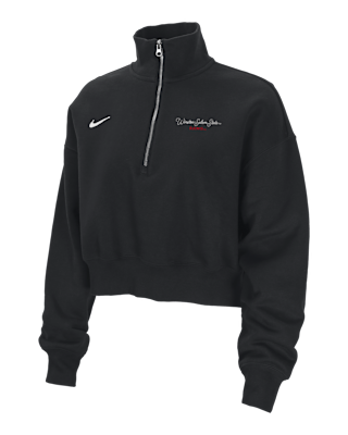 Женские  Nike College Phoenix Fleece (Winston-Salem State University) Cropped 1/4-Zip Pullover
