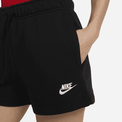 กางเกงขาสั้นเอวปานกลางผู้หญิง Nike Sportswear Club Fleece