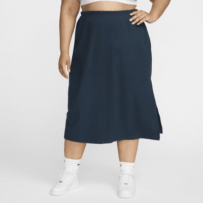 Nike Sportswear Chill Rib Women's Slim Midi Skirt (Plus Size)