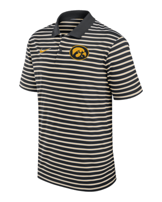 Мужские  Iowa Hawkeyes Primetime Victory Striped Nike Dri-FIT College Polo