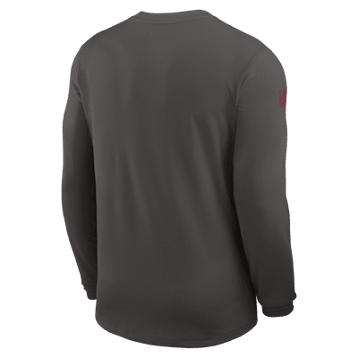 Playera de manga larga Nike Dri-FIT de la NFL para hombre Tampa Bay Buccaneers Sideline Coach