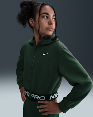 Детское худи Nike Pro Fleece Big Kids' (Girls') Dri-FIT Full-Zip Hoodie