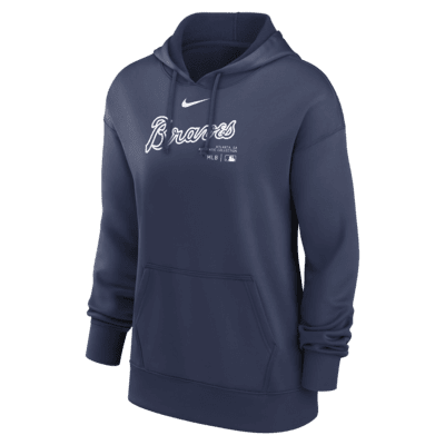 Atlanta Braves Authentic Collection Practice Women's Nike Dri-FIT MLB  Pullover Hoodie.