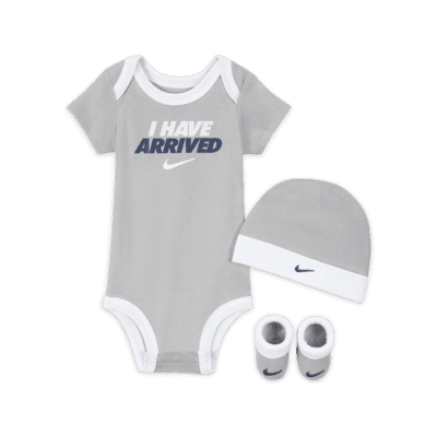Personalised new baby boy baby grow I Have Arrived Baby Outfit - Blue