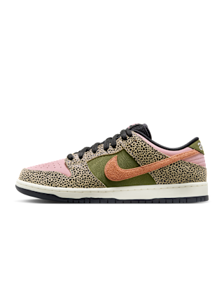 Nike Dunk Low sneaker Khaki/Rough Green/Rust Pink/Amber Brown