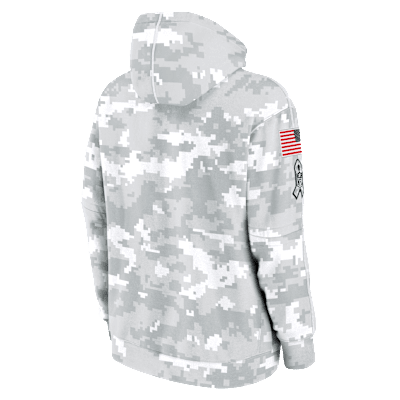 Sudadera con gorro sin cierre Nike de la NFL para hombre Dallas Cowboys Salute to Service Primary Edge Club