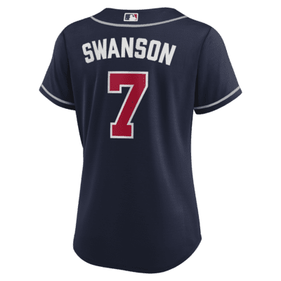 MLB Atlanta Braves (Dansby Swanson) Women's Replica Baseball Jersey