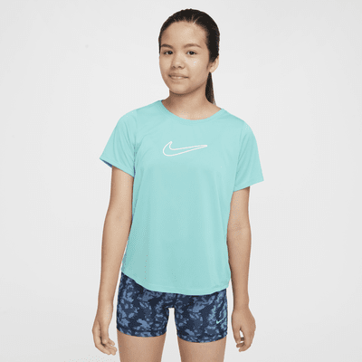 Haut à manches courtes Dri-FIT Nike One Fitted pour ado (fille)