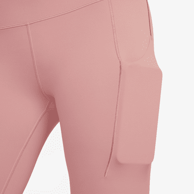 Leggings cortos de cintura alta y soporte medio con bolsillos para mujer Nike Universa