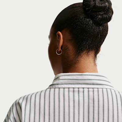 Nike Sportswear Chill Poplin Women's Oversized Woven Long-Sleeve Striped Top