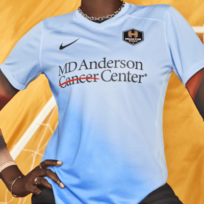 Jersey Nike Dri-FIT de la NWSL replica del Houston Dash visitante 2024 Stadium para mujer