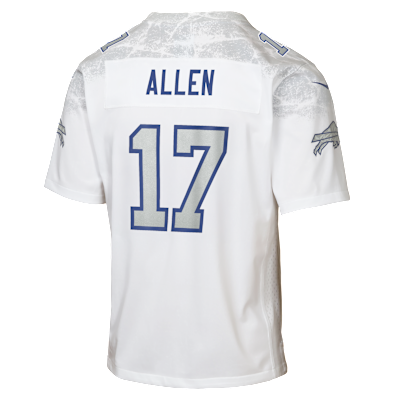 Jersey Nike de la NFL de partido para niños talla grande Josh Allen Buffalo Bills colección Rivalries