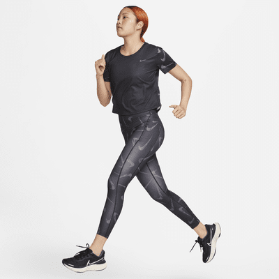 Nike Fast Swoosh Women's Mid-Rise 7/8 Printed Running Leggings with Pockets