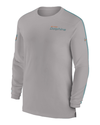 Мужские  Miami Dolphins Sideline Coach Nike Dri-FIT NFL Long-Sleeve Top