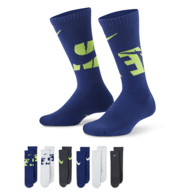 Nike Everyday Kids' Cushioned Crew Socks (6 Pairs)