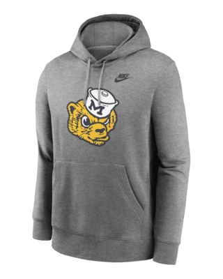 Мужское худи Michigan Wolverines Legacy Club Primary Logo Nike College Pullover Hoodie