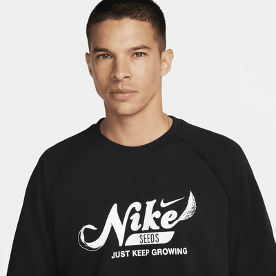 Nike Men's Dri-FIT Fleece Fitness Crew-Neck Top