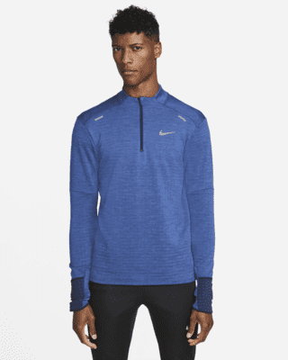 blue nike zip top