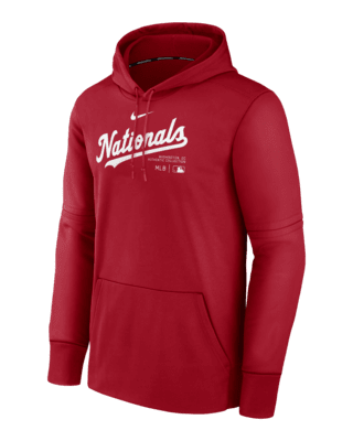 Мужское худи Washington Nationals Authentic Collection Practice Nike Therma MLB Pullover Hoodie