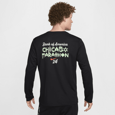 Playera de correr de manga larga Dri-FIT UV para hombre Nike Miler