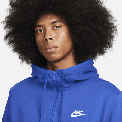 Sudadera con gorro de cierre completo para hombre Nike Sportswear Club Fleece