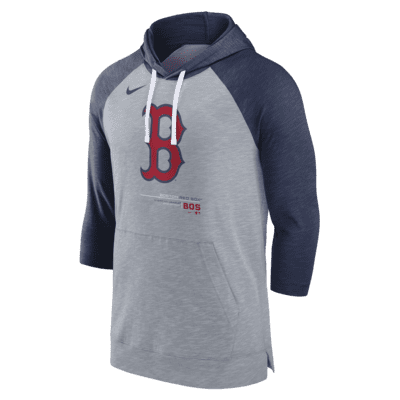 Boston Red Sox Nike City Connect Short Sleeve Pullover Hoodie - Blue