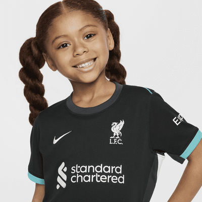 Liverpool F.C. 2024/25 Stadium Away Younger Kids' Nike Football Replica 3-Piece Kit