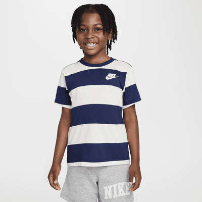 Playera de rugby a rayas para preescolar Nike