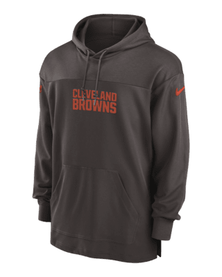 Cleveland Browns Hoodie Mens Small Orange Therma Fit Pullover Nike NFL  Football