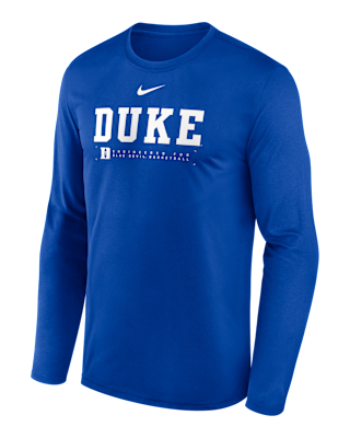 Мужская футболка Duke Courtside Basketball Shootaround Legend Nike Dri-FIT College Long-Sleeve для баскетбола