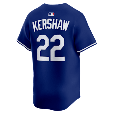Jersey Nike Dri-FIT ADV de la MLB Limited para hombre Clayton Kershaw Los Angeles Dodgers