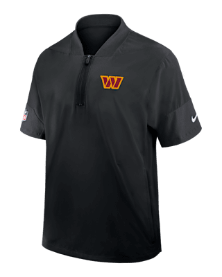 Мужская куртка Washington Commanders Sideline Coach Nike NFL 1/2-Zip Short-Sleeve