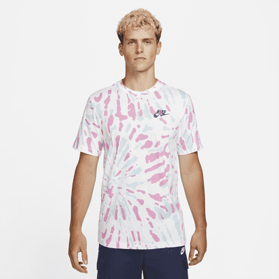 Nike Sportswear Men's Black Light Tie-Dye T-Shirt