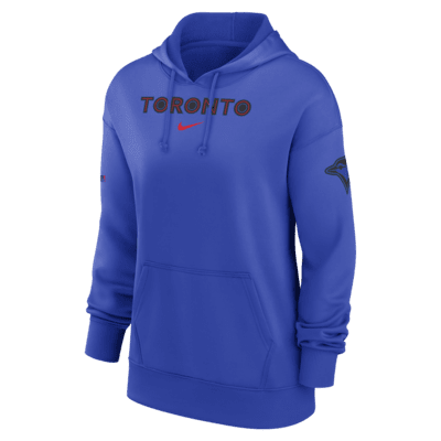 Sudadera con gorro sin cierre Nike Dri-FIT de la MLB para mujer Toronto Blue Jays Authentic Collection City Connect Practice