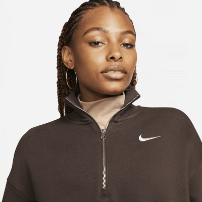 Sudadera corta de medio cierre para mujer Nike Sportswear Phoenix Fleece