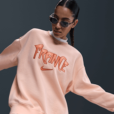 France Phoenix Fleece Women's Nike Football Oversized Crew-Neck Sweatshirt