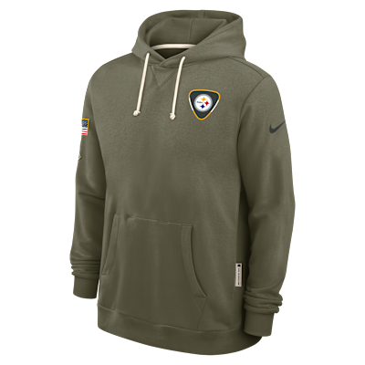 Pittsburgh Steelers Salute to Service Sideline Dominant Force Men's Nike Dri-FIT NFL Pullover Hoodie