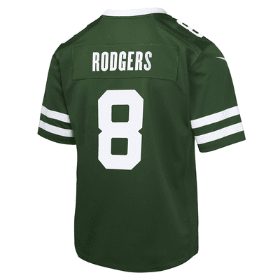 Aaron Rodgers New York Jets 2024 Big Kids' Nike NFL Game Jersey