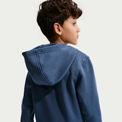 Nike Sportswear Club fleece-hettegenser til store barn