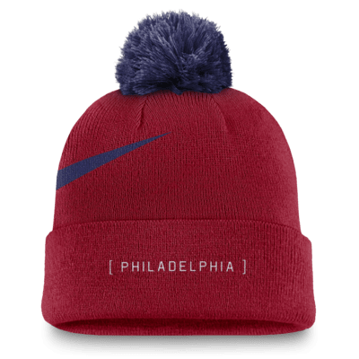 Gorro con dobladillo Nike de la MLB para hombre Philadelphia Phillies Peak