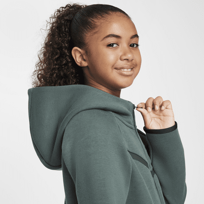 Felpa con cappuccio e zip a tutta lunghezza Nike Sportswear Tech Fleece – Ragazza