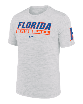 Мужская футболка Florida Gators Velocity Baseball Wordmark Stack Nike Dri-FIT College