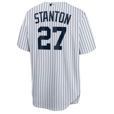 Camiseta New York Yankees Nike Oficial Replica Road - Hombres con dorsal  Stanton 27