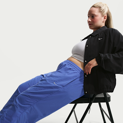 Pants de tejido Woven de tiro alto oversized para mujer Nike Sportswear (talla grande)