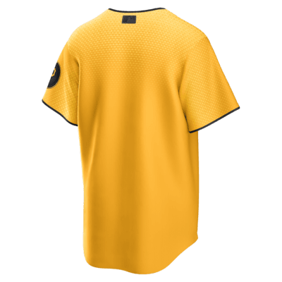 Nike MLB Pittsburgh Pirates City Connect Men's Football Jersey Yellow  T770-01O1-PTB-CC4