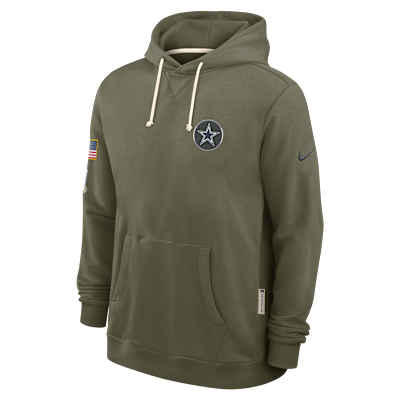 Dallas Cowboys Salute to Service Sideline Dominant Force Men's Nike Dri-FIT NFL Pullover Hoodie
