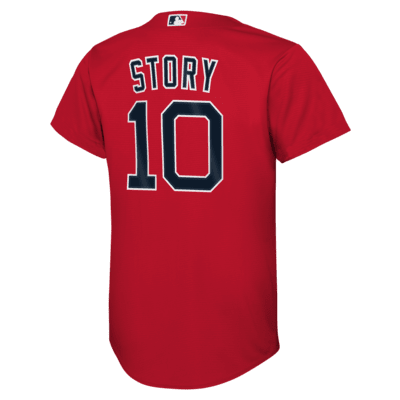 Jersey Nike de la MLB Replica para niños talla grande Trevor Story Boston Red Sox